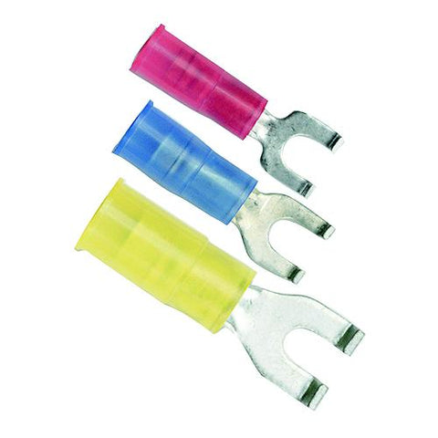 Ancor 210313 Marine Grade Nylon Spade Terminal, #10 Fastener, 16-14 Wire, Blue, 25/Pk, Pack of 20
