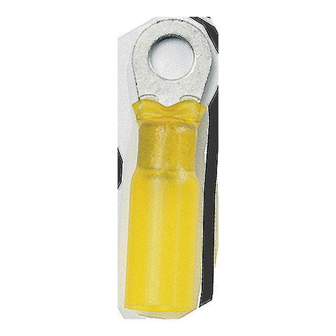 Ancor 312525 Marine Grade Heat Shrink Ring Terminals, 5/16″ Fastener, 12-10 Wire, Yellow, 25/Pk, Pack of 14, Pack of 14