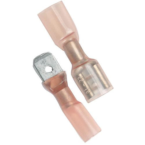 Ancor 316899 Marine Grade Heat Shrink Disconnects, 22-18 Female, Red, 100/pk