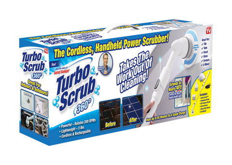 Turbo Scrub As Seen On TV 3 ft. L Cordless Scrubbing Device For All Purpose
