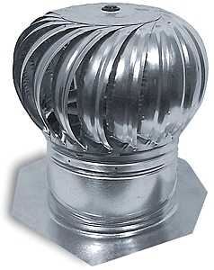 Master Flow GIC12 Rotary Turbine Ventilator, Internal, 12 in Dia Throat, Steel, Mill