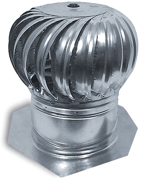 Master Flow GIC12 Rotary Turbine Ventilator, Internal, 12 in Dia Throat, Steel, Mill