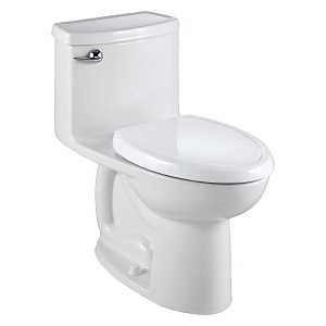 American Standard Compact Cadet 3 2403128.020 Elongated Toilet, Elongated Bowl, 3 in Flush Valve Flushing System, White