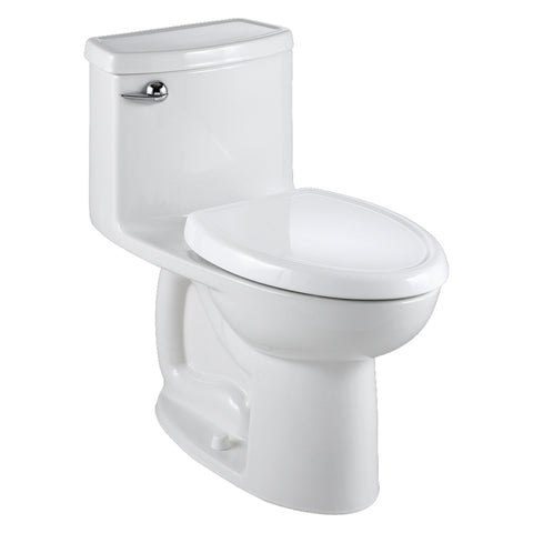 American Standard Compact Cadet 3 2403128.020 Elongated Toilet, Elongated Bowl, 3 in Flush Valve Flushing System, White