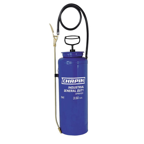 Chapin 1941 Compression Sprayer, 3.5 gal Tank, Steel Tank, 42 in L Hose