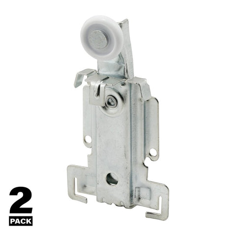 Prime-Line N 6550 Roller Assembly, 7/8 in Dia Roller, 1/4 in W Roller, Nylon/Steel, Silver, 1-Roller, 40 lb