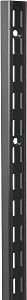 Knape & Vogt 82 BLK 63 Series Shelf Standard, Black, 450 lb, 14 ga Thick Material, 1-1/16 in W, 63 in H, Steel