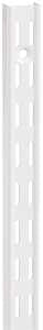 Knape & Vogt 82 WH 48 Series Shelf Standard, White, 450 lb, 14 ga Thick Material, 1-1/16 in W, 48 in H, Steel