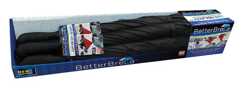 BetterBrella As Seen on TV Rain Umbrella 41 in. Black 1 pk