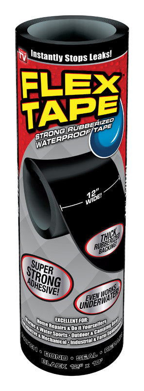 Flex Tape As Seen on TV Waterproof Repair Tape 12 in. W x 10 ft. L Black