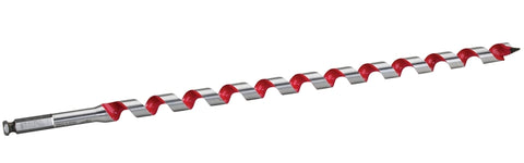 Milwaukee 48-13-5750 Ship Auger Bit, 3/4 in Dia, 18 in OAL, Spiral Flute, 7/16 in Dia Shank, Hex Shank