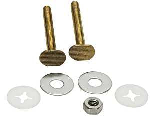 Fluidmaster 7111 Bowl-to-Floor Bolt, Brass, Pack of 10