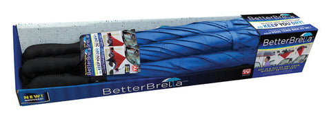BetterBrella As Seen On TV Rain Umbrella 41 in. Blue 1 pk