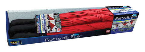 BetterBrella As Seen On TV Rain Umbrella 41 in. Red 1 pk
