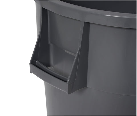 Continental Commercial 4444GY Trash Receptacle, 44 gal, Plastic, Gray
