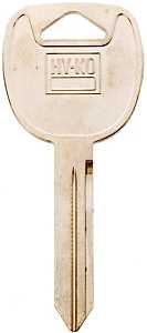 Hy-Ko 11010B102 Key Blank, Brass, Nickel, For: Automobile, Many General Motors Vehicles, Pack of 10