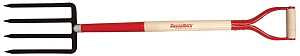 Razor-Back 72103/SALD Spading Fork, 7 in W Tine, 11 in L Tines, Diamond Shaped Tine, 4-Tine, Steel Tine, 30 in L Handle