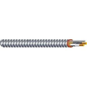 Southwire Duraclad 55275021 Armored Cable, 12 AWG Cable, 3 -Conductor, Copper Conductor, THHN/THWN Insulation