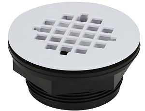Oatey 42077 Shower Drain, ABS, Black, For: 2 in SCH 40 DWV Pipes
