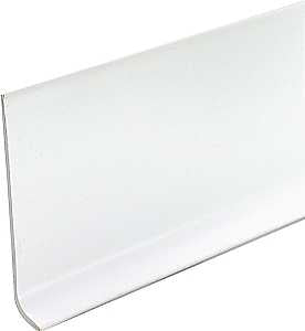 M-D 75317 Series Wall Base, 0.13 in Thick, White, 4 ft L, 4 in W, Vinyl