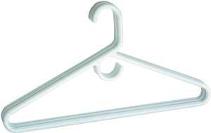 Merrick C8631A-SHW12 Tubular Hanger, Hunter/Navy Blue/White, Plastic, Pack of 12
