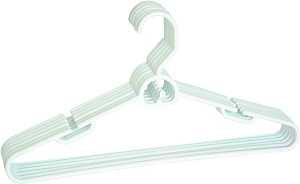 Merrick C9060A-A12 Tubular Hanger, Hunter/Navy Blue/White, 1-3/4 in OAW, 8-1/2 in OAH, Plastic, Pack of 12