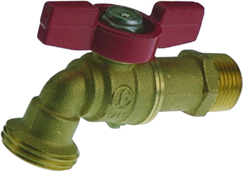 B & K 103-024 Heavy-Duty Hose Bibb, 3/4 x 3/4 in Connection, MPT x Male Hose, 200 psi Pressure, Brass Body