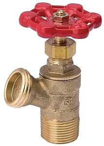 B & K ProLine Series 102-703HN Boiler Drain Valve, Iron Trim, 1/2 in Connection, MIP, 125 psi Pressure, Brass Body