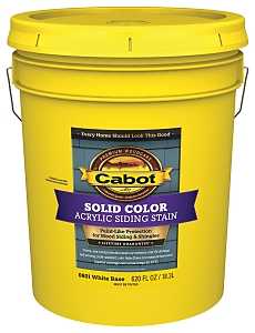 Cabot 800 Series 140.0000801.008 Solid Color Siding Stain, Natural Flat, Liquid, 5 gal, Can