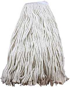 Chickasaw 00353 Wet Mop Head, 10 oz Capacity, 1 in Headband, Cotton/Synthetic