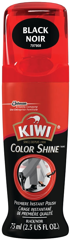 Kiwi Color Shine Series 11311 Shoes Polish, Black, Liquid, 2.5 oz Can, Pack of 3