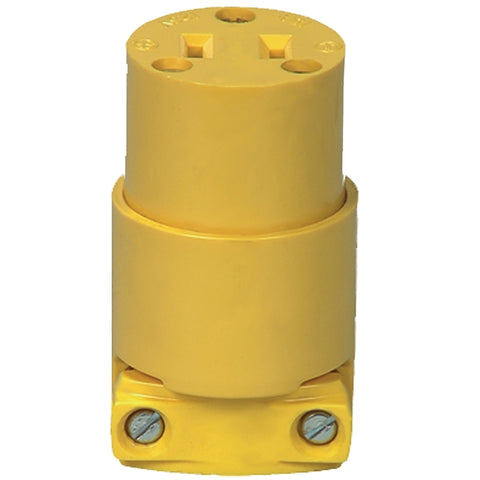 Eaton Wiring Devices 4882-BOX Electrical Connector, 2 -Pole, 15 A, 125 V, NEMA: NEMA 1-15, Yellow