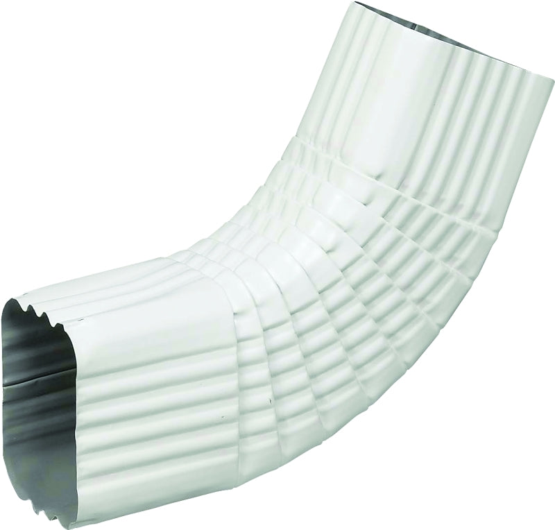 Amerimax 27065 Gutter Side Elbow, Downspout Gutter, Aluminum, White ...