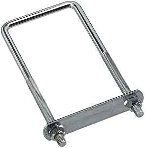National Hardware N222-372 U-Bolt, 3/8-16 Thread, 3-3/4 in L Thread, Steel, Zinc, Pack of 5