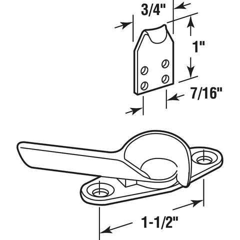 Prime-Line F 2509 Window Sash Lock, Zinc, Zinc