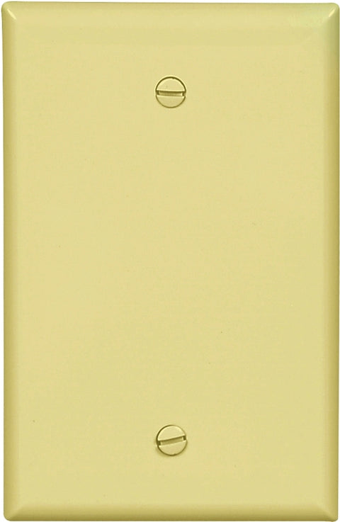 Eaton Cooper Wiring PJ13V Wallplate, 3-1/2 in L, 1/4 in W, 1 -Gang, Polycarbonate, Ivory, Box Mounting