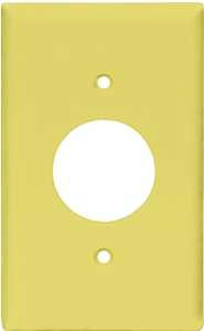 Eaton Wiring Devices PJ7V Wallplate, Mid-Size, 4-1/2 in L, 2-3/4 in W, 1-Gang, Polycarbonate, Ivory, High-Gloss, Pack of 25
