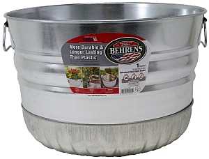 Behrens 32S Utility Basket, 1 bu Capacity, Galvanized Steel