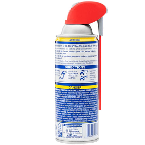 WD-40 Specialist 300012/300011 Quick-Drying Silicone Lubricant, Clear, 11 oz Can, For Cables, Guide Rails and Hinges