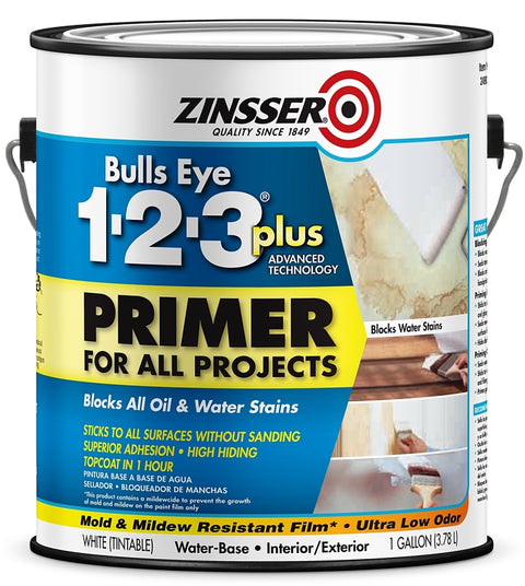 Zinsser 249937 Primer, White, 1 gal, Can, Pack of 2