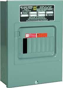 Square D QO QO612L100SCP Load Center, 100 A, 6 -Space, 12 -Circuit, Main Lug, NEMA 1 Enclosure, Plug Mounting