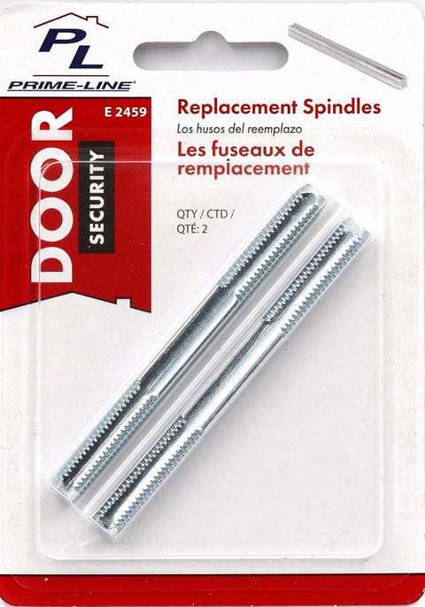 Prime-Line E 2459 Replacement Spindle, Steel, Zinc, For: Antique-Style Doors Knob Systems and Square Drive Systems