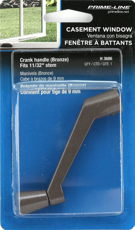 Prime-Line H 3686 Crank Handle, 3 in Projection, Zinc, Bronze
