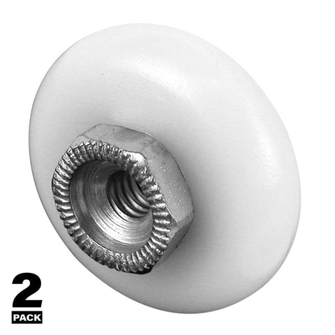 Prime-Line M 6002 Shower Door Roller, Plastic, White, For: 7/8 in Tall, V-Shaped Tracks