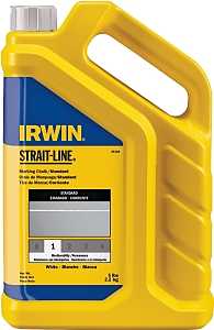 Irwin 65104 Marking Chalk Refill, 5 lb, White, Temporary