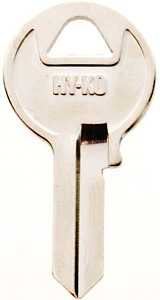 Hy-Ko 11010M1 Key Blank, Brass, Nickel, For: Master Cabinet, House Locks and Padlocks, Pack of 10