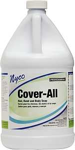 nyco NL576-G4 Hair/Hand and Body Soap Pearlescent White, Liquid, Pearlescent White, Tropical Coconut, 128 oz, Pack of 4
