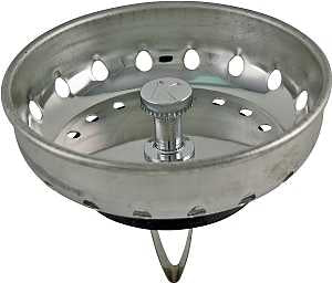 Plumb Pak PP820-50 Basket Strainer with Spring Style Post, 3.15 in Dia, Stainless Steel, For: Sink