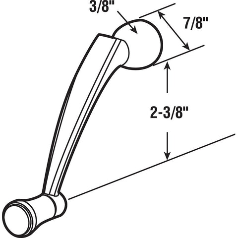 Prime-Line H 3956 Crank Handle, Copper