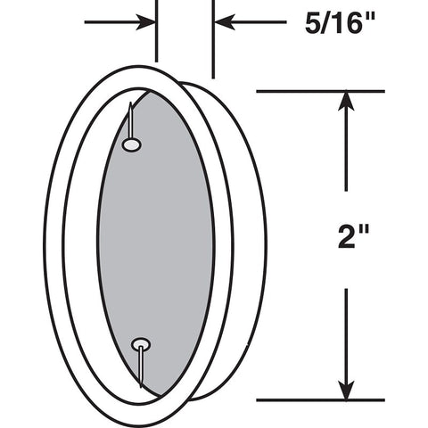 Prime-Line N 7208 Door Pull, 2 in Dia, 5/16 in D, Steel, Bronze